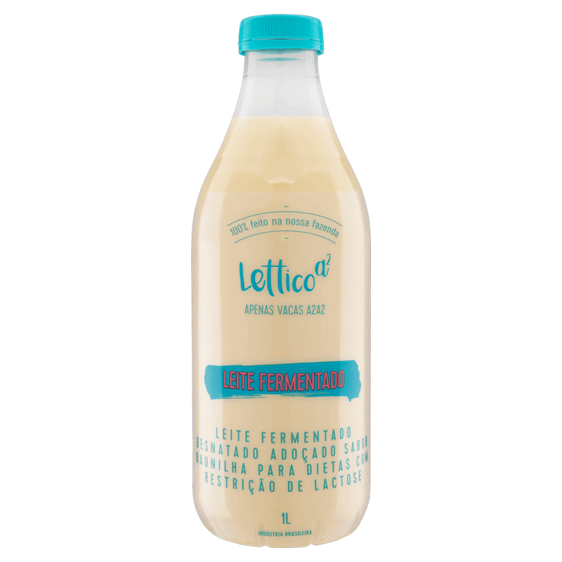 Leite-Fermentado-Desnatado-Baunilha-Zero-Lactose-Lettico-a²-Garrafa-1l