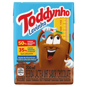 Bebida Láctea UHT Chocolate Toddynho Levinho Caixa 200ml