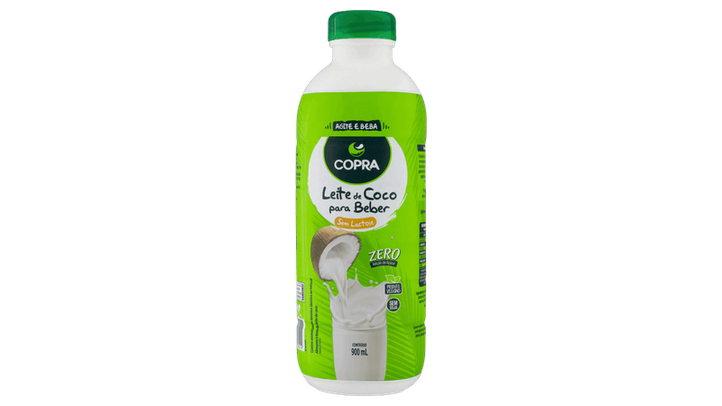 Bebida à Base de Leite de Coco Zero Lactose Copra Garrafa 900ml