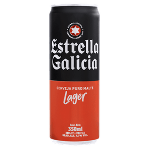 Cerveja Lager Puro Malte Estrella Galicia Lata 350ml