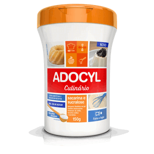 Adoçante em Pó Sacarina e Sucralose Culinário Adocyl Pote 150g