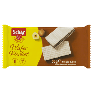 Biscoito Wafer Recheio Avelã sem Glúten Schär Pacote 50g