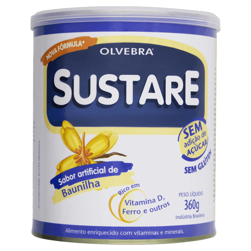 Alimento-com-Vitaminas-e-Minerais-Baunilha-sem-Gluten-Sustare-Lata-360g