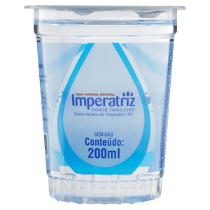 Água Mineral Natural sem Gás Imperatriz Copo 200ml