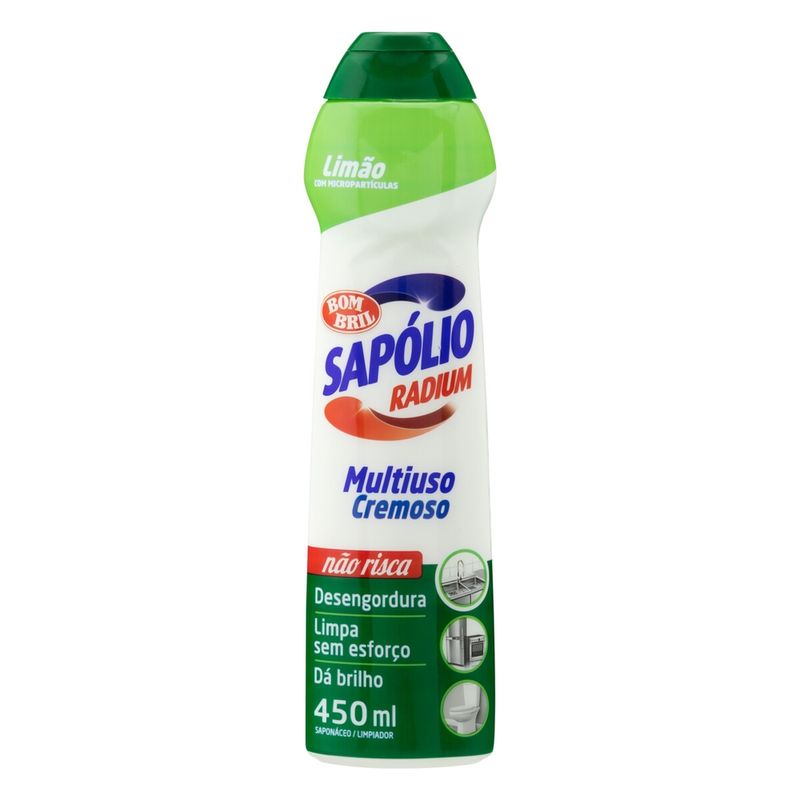 Saponaceo-Cremoso-Multiuso-Limao-Sapolio-Radium-Squeeze-450ml