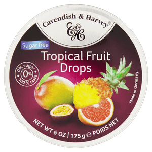 Bala Frutas Tropicais Zero Açúcar Cavendish & Harvey Lata 175g