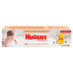 Creme Preventivo de Assaduras sem Perfume Huggies Puro e Natural Caixa 80g