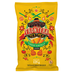 Tortilha Chips de Milho Queijo Frontera Tex Mex Pacote 125g