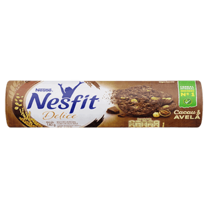 Biscoito Integral Cacau & Avelã Nesfit Delice Pacote 140g