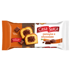 Bolo Cenoura e Chocolate Casa Suíça Café da Manhã Pacote 250g