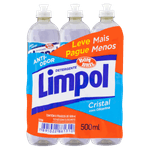 Pack-Detergente-Liquido-Cristal-Limpol-Squeeze-6-Unidades-500ml-Cada-Leve-Mais-Pague-Menos