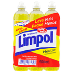 Pack Detergente Líquido Neutro Limpol Squeeze 6 Unidades 500ml Cada Leve Mais Pague Menos