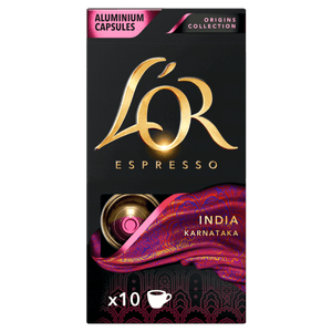 Café em Cápsula Torrado e Moído Espresso Índia L´or Origins Collection Caixa 52g 10 Unidades