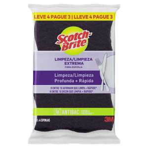 Esponja Lilás Limpeza Extrema Scotch-Brite Leve 4 Pague 3 Unidades