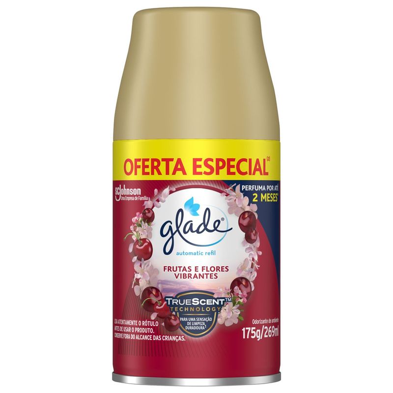 Odorizador-de-Ambiente-Frutas-e-Flores-Vibrantes-Glade-Automatic-Frasco-269ml-Refil-Oferta-Especial