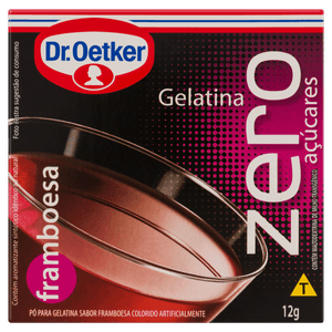 Gelatina Pó Framboesa Zero Açúcar Dr. Oetker Caixa 12g