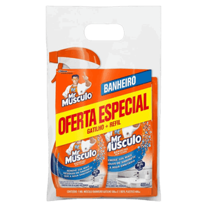 Kit Desinfetante Banheiro Mr Músculo 500ml Borrifador + Refil 400ml