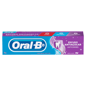 Creme Dental Menta Suave Oral-B Escudo Antiaçúcar Caixa 70g