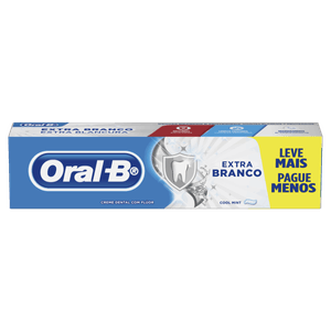 Creme Dental Cool Mint Oral-B Extra Branco Caixa 150g Leve Mais Pague Menos