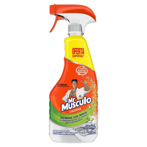 Limpador Desengordurante Cozinha Limão Mr Músculo Frasco 500ml Borrifador Grátis 30% Desconto