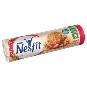 Biscoito Integral Morango & Cereais Nesfit Pacote 160g