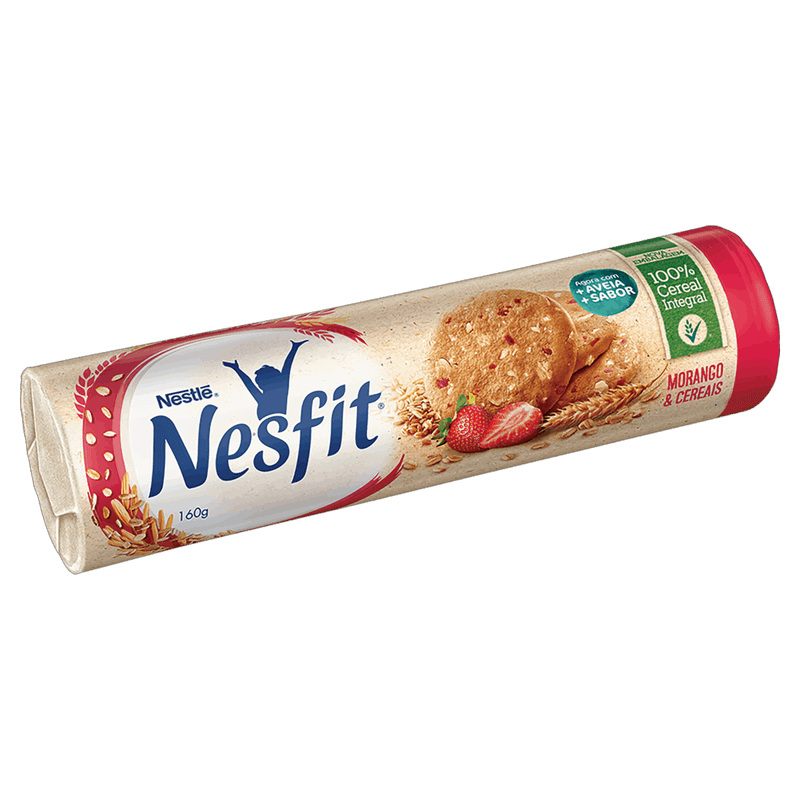 Biscoito-Integral-Morango---Cereais-Nesfit-Pacote-160g