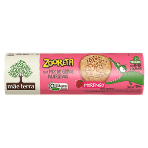 Biscoito Integral Orgânico Morango Mãe Terra Zooreta Pacote 110g