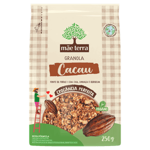 Granola Cacau Nibs Mãe Terra Pacote 250g