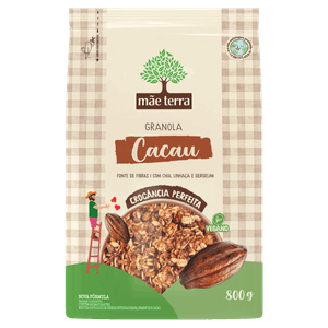 Granola Cacau Nibs Mãe Terra Pacote 800g