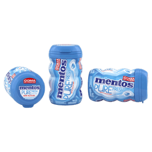 Goma de Mascar Menta Fresca Zero Açúcar Mentos Pure Fresh Pote 92g 46 Unidades