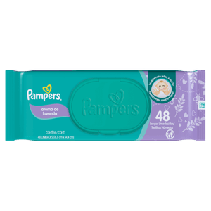 Lenço Umedecido Infantil Lavanda Pampers Pacote 48 Unidades