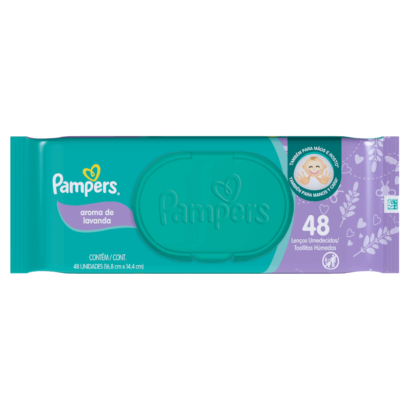 Lenco-Umedecido-Infantil-Lavanda-Pampers-Pacote-48-Unidades