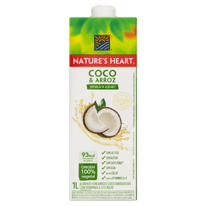 Bebida à Base de Arroz e Coco Nature´s Heart Caixa 1l