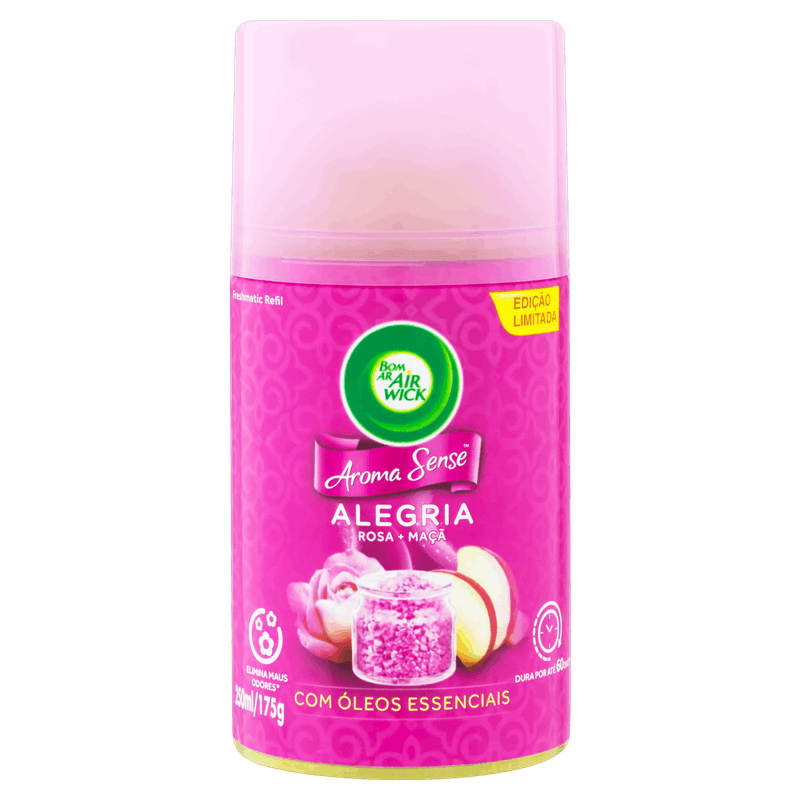 Neutralizador-de-Odores-Alegria-Freshmatic-Bom-Ar-Air-Wick-Aroma-Sense-Frasco-250ml-Refil