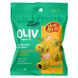 Snack de Azeitona Verde Provençal Vale Fértil Oliv Pacote 50g