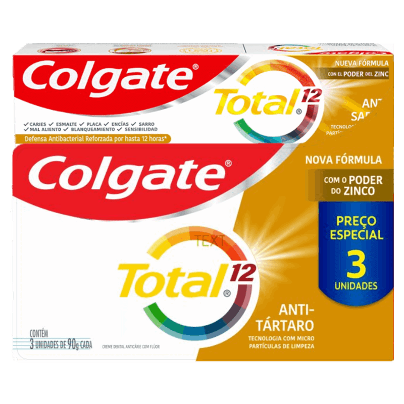 Pack-Creme-Dental-Antitartaro-Colgate-Total-12-Caixa-3-Unidades-90g-Cada