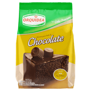 Mistura para Bolo Chocolate Orquídea Premium Pacote 400g