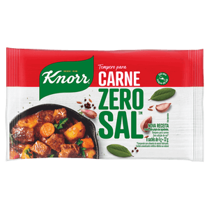 Tempero Pó para Carne Zero Sal Knorr Pacote 32g 8 Unidades