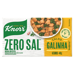 Caldo Tablete Galinha Zero Sal Knorr Caixa 48g 6 Unidades