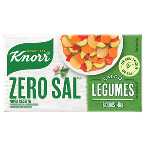 Caldo Tablete Legumes Zero Sal Knorr Caixa 48g 6 Unidades