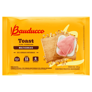 Torrada Multicereais Integral Bauducco Cereale Pacote 128g 6 Unidades