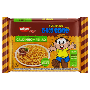 Macarrão Instantâneo Caldinho de Feijão Turma do Chico Bento Nissin Miojo Pacote 75g