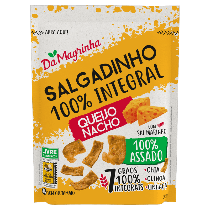 Salgadinho-Integral-Queijo-Nacho-Da-Magrinha-7-Graos-Pouch-30g