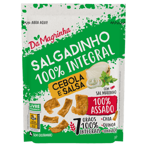 Salgadinho Integral Cebola e Salsa Da Magrinha 7 Grãos Pouch 30g