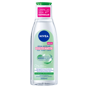 Água Micelar Efeito Matte sem Perfume Nivea Micellair Frasco 200ml