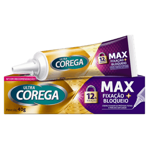 Fixador de Dentadura sem Sabor Ultra Corega Caixa 40g Creme