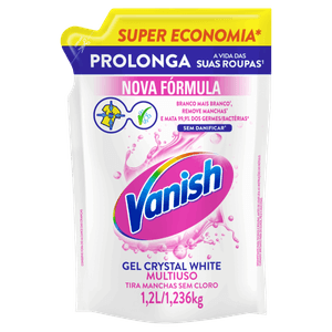 Tira-Manchas Gel Multiuso Vanish Crystal White Sachê 1,2l