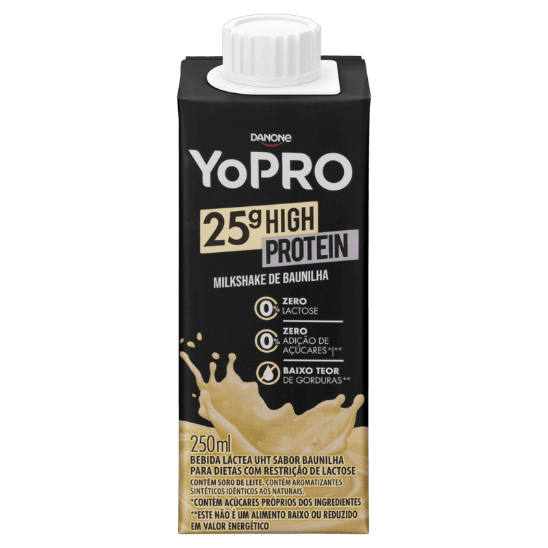 Bebida-Lactea-UHT-Milkshake-de-Baunilha-Zero-Lactose-Yopro-25g-High-Protein-Caixa-250ml