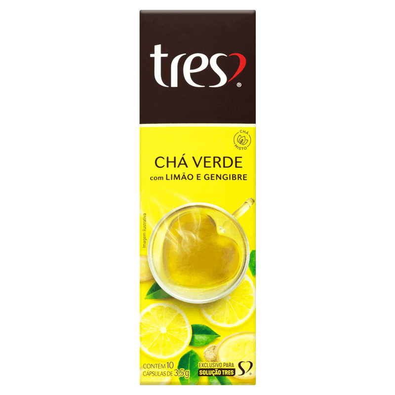 Cha-Verde-em-Capsula-Limao-e-Gengibre-Tres-Caixa-35g-10-Unidades