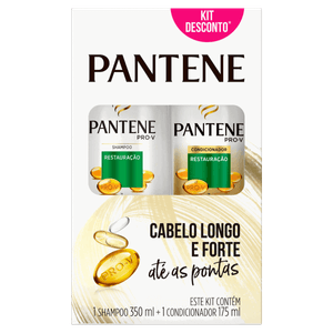 Kit Shampoo 350ml + Condicionador 175ml Pantene Restauração